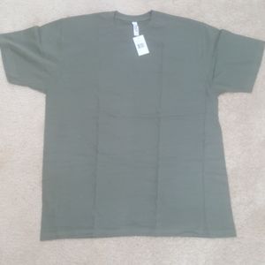 Women's dark green large cotton t-shirt new w/tags